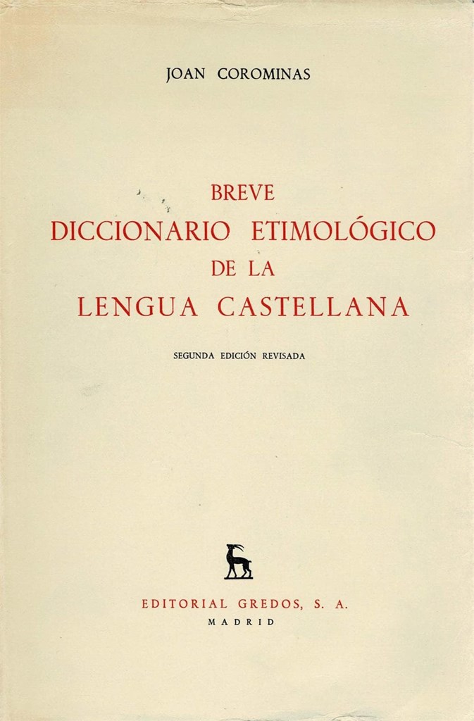 Foto 1 Breve diccionario etimológico de la lengua castellana.