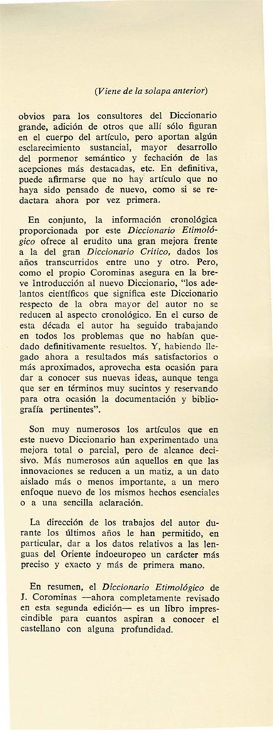 Foto 3 Breve diccionario etimológico de la lengua castellana.